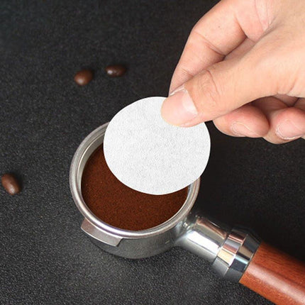 100PCS 51/53/58mm Coffee Machine Filter Paper Powder Round Raw Wood Breville - Aimall