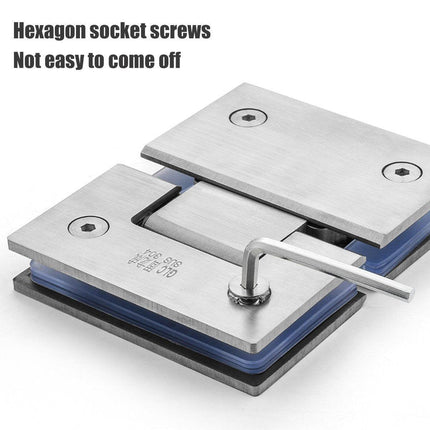 180° 304 Stainless Steel Shower Screen Hinges Frameless Glass Door Enclosures