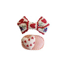 Mini Oval Hair Clips with Bows and Flowers Decorative Hair Accessories