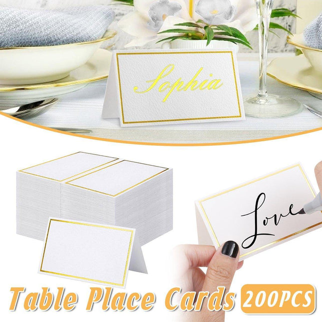 200pcs Guest Seat Name Card Writable Table Message Card Wedding Party Place Card