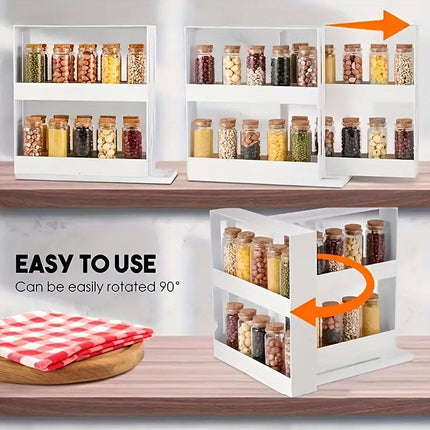Rotating Spice Rack Kitchen Organizer Food Storage Rack Spice Organizer Stand