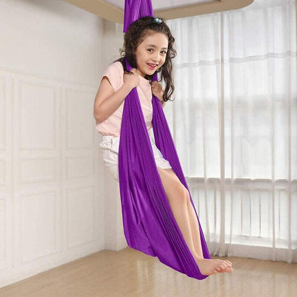 Elastic Swings Hammock Soft Yoga Sensory Cuddle Kids Autism Therapy Seat Swing - Aimall