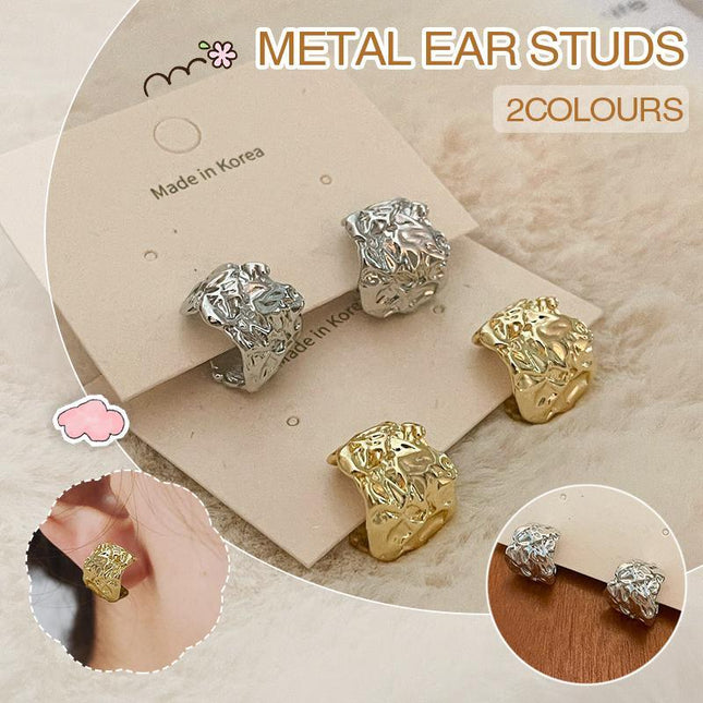 Girl Stud Earrings Korean Style Earrings Metal Ear Studs Women C Shape Earrings - Aimall
