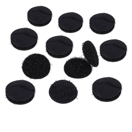 Hook and Loop Sticky Self Adhesive Dots Coins Circles Tape Black White 30mm - Aimall