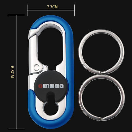 Keychains Fashion Men's Stainless Steel Ring Creative Metal Car Accessory Gift - Aimall