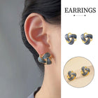 Retro Geometric Blue Drip Dangle Earrings Women Girls Vintage Boho Fashion