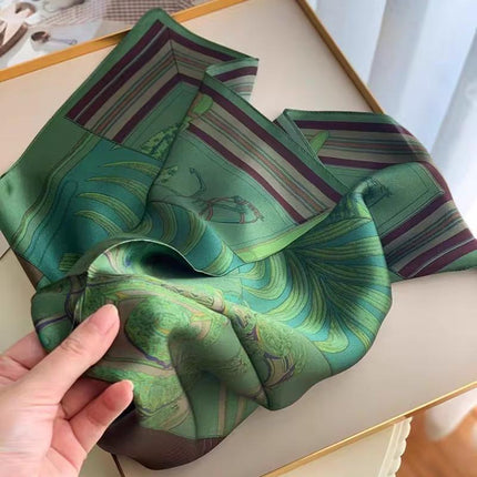 Ladies Silk Scarf Square Women Shawls Wraps Small Hair Neck Hijabs 70*70CM - Aimall