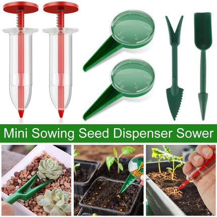 6PCS Garden Seeder Set Mini Seed Planting Tools Manual Seeder for Gardening