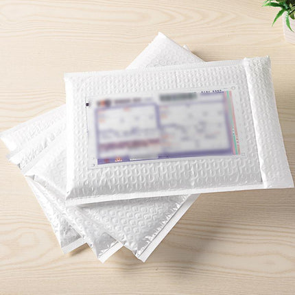 25PCS Poly Bubble Mailers Envelope Padded Bag White Cushioned Satchel 15 Sizes - Aimall