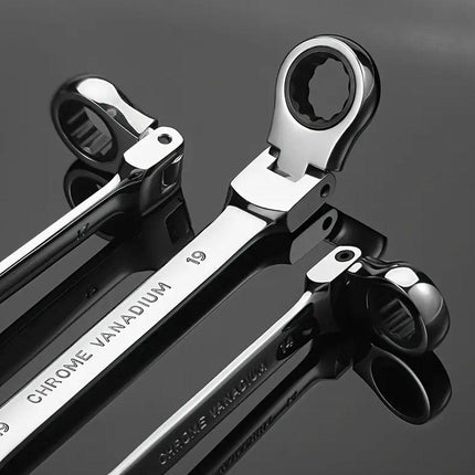 Adjustable Head Ratchet Wrench Dual Purpose Labor Saving Quick Spanner Tool