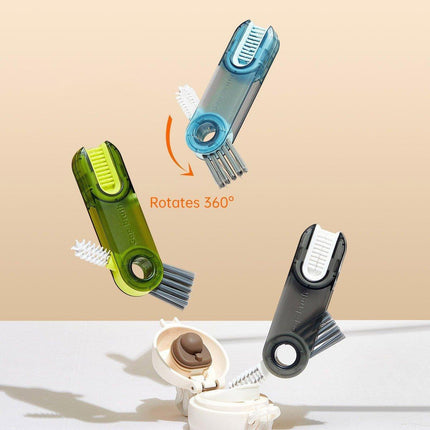 1/2pcs 3-in-1 U Shaped Bottle Thermos Cup Cleaning Brush with Rotating Heads