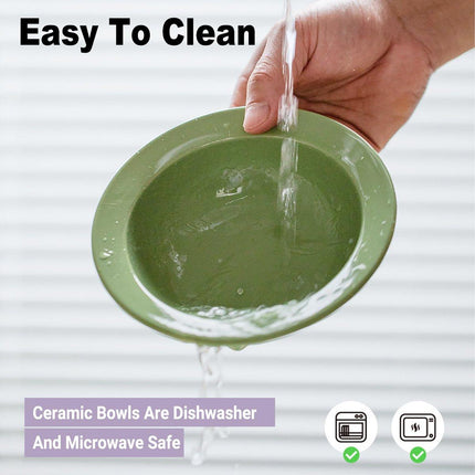 Ceramic Slanted Double Pet Bowl Cat Dog Food Water Bowl Non-Slip Feeding Dish