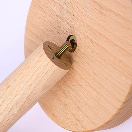 Beech Wood Vertical Paper Roll Holder Creative Kitchen Tissue Rack Storage Stand