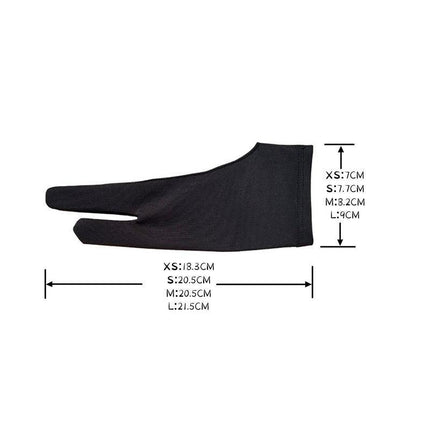 Two Finger Glove Artist Professional Graphic Tablet Sketch Drawing 4 Sizes Palm - Aimall