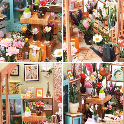  LED Jenny's Flower House DIY Miniature House Kit