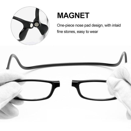 Folding Reading Glasses for Elderly Convenient Neck Hanging Portable Eyewear