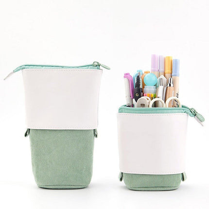Stretchable Canvas Pencil Case Cute Korean Style Variable Pull-down Pen Holder