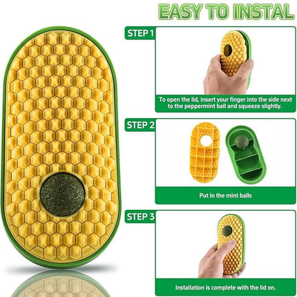 Cat Scrubber Toy for Cats Self Grooming Hair Removal Scratching Face Massage