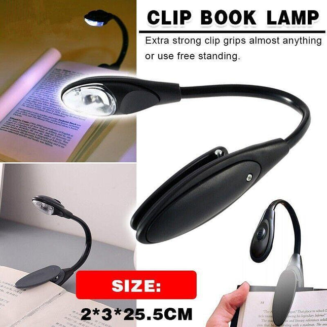 Mini Flexible Clip-On Bright Book Light Laptop LED Book Reading Light Lamp AU - Aimall