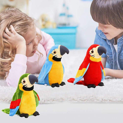 Interactive Talking Electric Plush Parrot for Early Learning and Entertainment