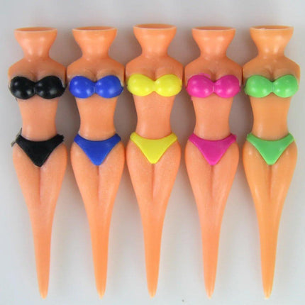 25PCS Durable 80MM Golf Nails Novelty Bikini Design Plastic Golf Accessories