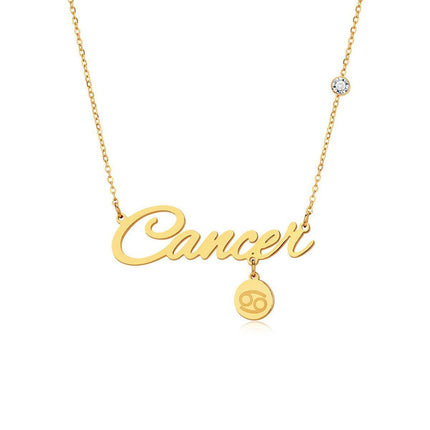 Twelve Zodiac Constellation Necklace Fashion Horoscope Star Sign Jewelry