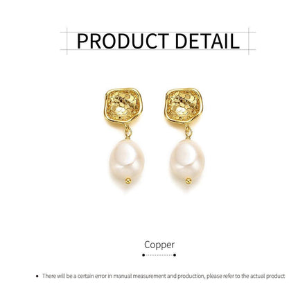 Elegant Baroque Earrings French Simple Fashion Jewelry for Women