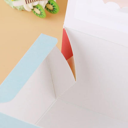 50PCS Set of 2 Premium Cake Packaging Boxes Clear Window Food Grade Cardboard