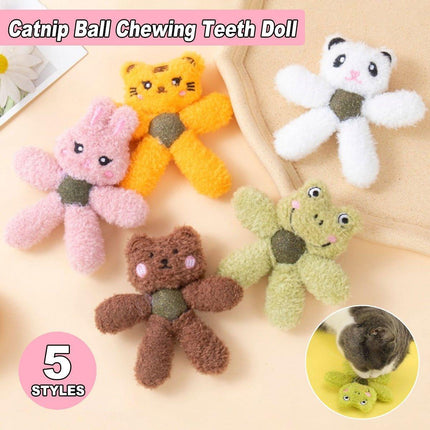 Cat Teething Toy Gnawing Doll Chew Toy for Dental Health Stress Relief Kitten