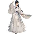 Hanfu Dress Women Ancient Chinese Traditional Fairy White Bamboo Costume Summer - Aimall