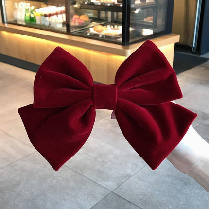 Ornaments Korean Style Hair Clip Hair Clip Women Hair Pins Velvet Bow Barrettes - Aimall