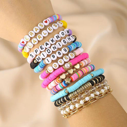 8/14pcs Bohemian Bracelet Set Colourful Beaded Bracelets Stackable Jewelry Gift