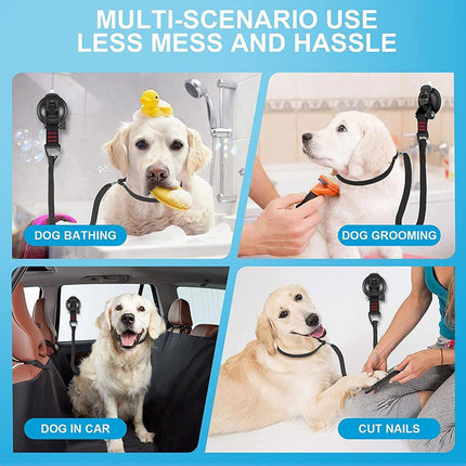 Dog and Cat Grooming Bath Holder Pet Clipper Blow-Dry Leash Table Sling Set