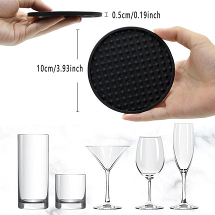 6pcs Silicone Coaster Non-slip Heat Resistant Table Mats Tea Cup Drink Holder