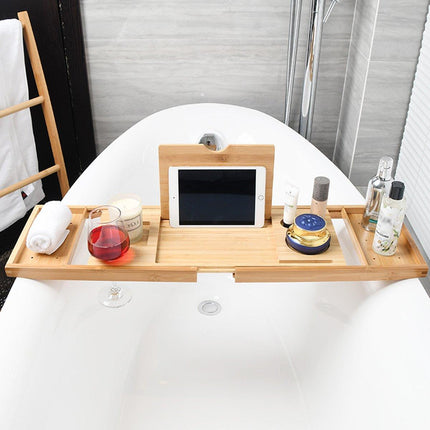 Eco-Friendly Bamboo Bathtub Rack for Enhanced Bath Experience
