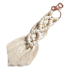 Boho Macrame Key ring Handwoven Tassel Pendant Keychain Purse Car Phone Bag - Aimall