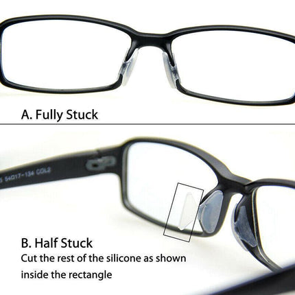 Silicone Anti-Slip Stick On Nose Pads for Eyeglass Sunglasses Glasses Clear - Aimall