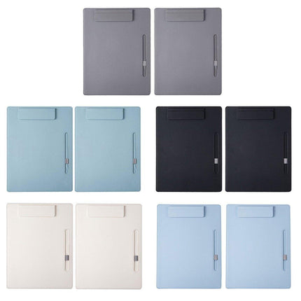 2pcs Leather Clipboard Conference File Holder Hotel Menu Pad Durable Board Clip