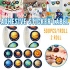 2 Rolls of Decorative Sticker Labels with Cute Designs for Crafting and Creative Projects