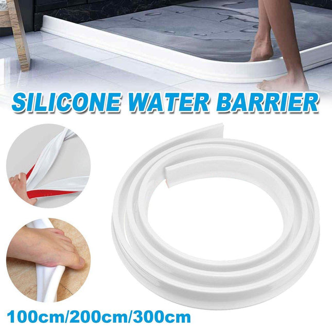 100-300CM Silicone Shower Water Barrier Bathroom Waterproof Strip Self-Adhesive