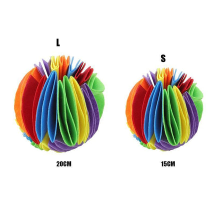 Snuffle ball Dog Puzzle Toys Increase IQ Slow Dispensing Feeder Pet Cat Trainiod L - Aimall