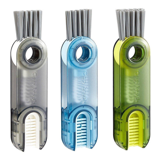 1/2pcs 3-in-1 U Shaped Bottle Thermos Cup Cleaning Brush with Rotating Heads