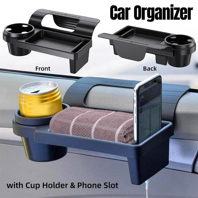 Car Multifunctional Organizer Hanging Storage Box with Cup Holder for Vehicle