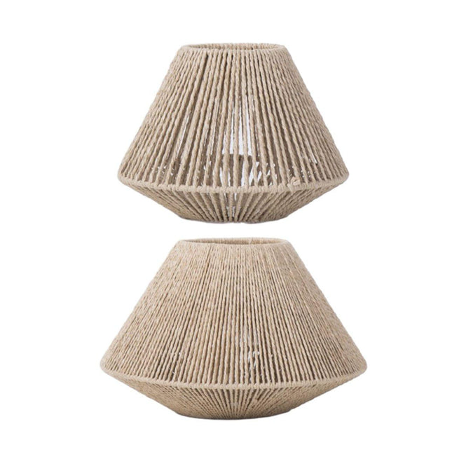 PasRustic Style Faux Rattan Lampshade Creative Lamp Shade Decoration for Home