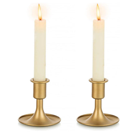 4X Iron Candlestick Stand Candle Holder Retro Style Look Taper Candle Holder