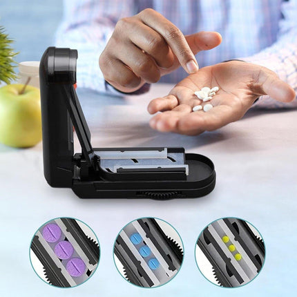 Pill Slicer Cutter Tablet Splitter Portable Pill Divider Medication Organizer