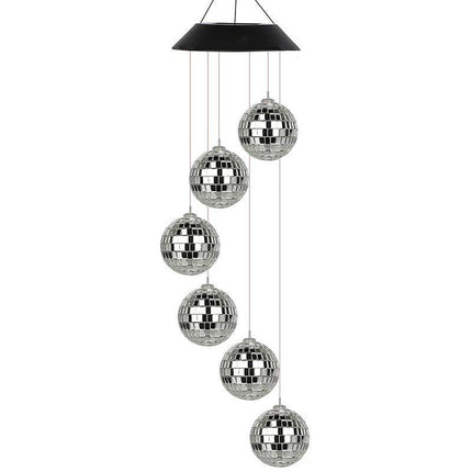 Colour Changing Wind Chimes LED Light Hanging Decor Outdoor Solar Powered Garden - Aimall