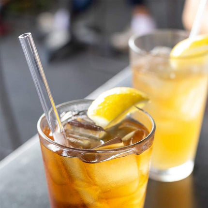 Clear Glass Straws Heat Resistant Juice Milk Straws Creative Style Reusable