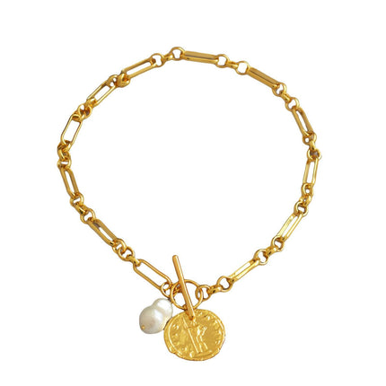 Chain Vintage OT Clasp Necklace Elegant Jewelry for Women Fashion Necklace