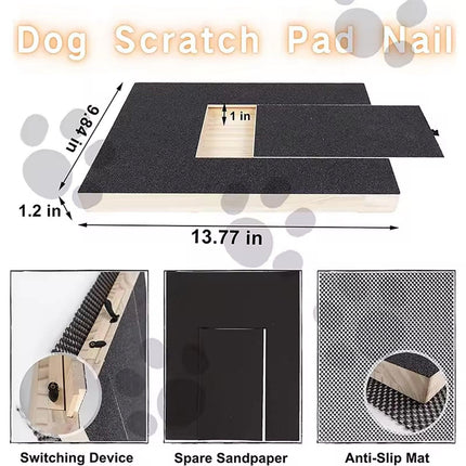 Wooden Pull-Out Dog Scratching Board Durable Pet Grooming Tool for Home Use
